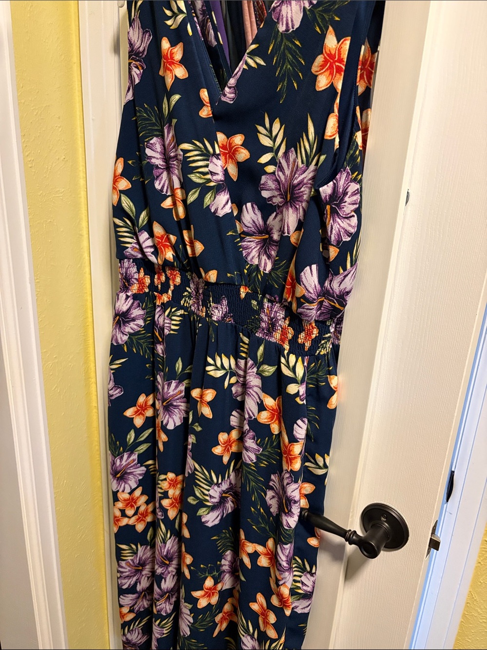 Alyx Navy Blue Tropical Pantsuit